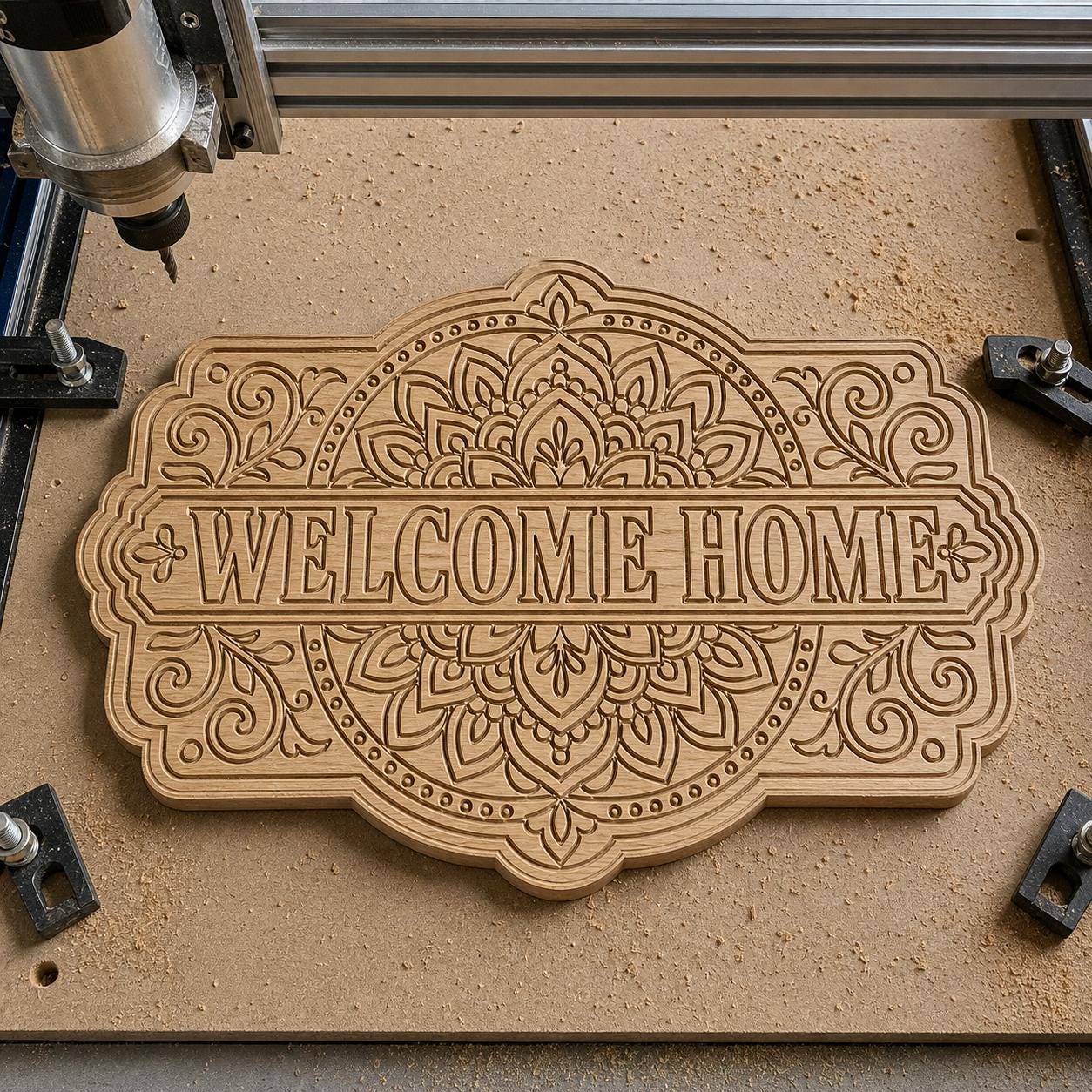 Welcome Home Sign Boho Wall Art Cut File Pack SVG DXF Bundle, 4 CNC Cut Files for Laser, Router, Glowforge, Cricut image 5