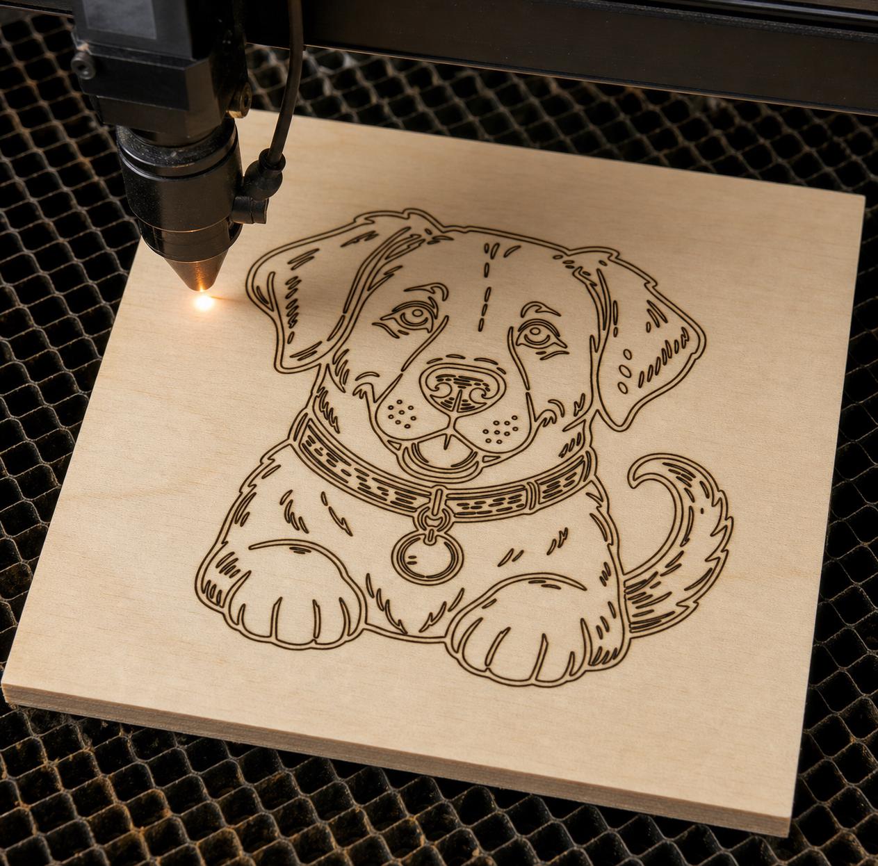 Dog SVG DXF Bundle, 4 CNC Router and Laser Cut Files image 2