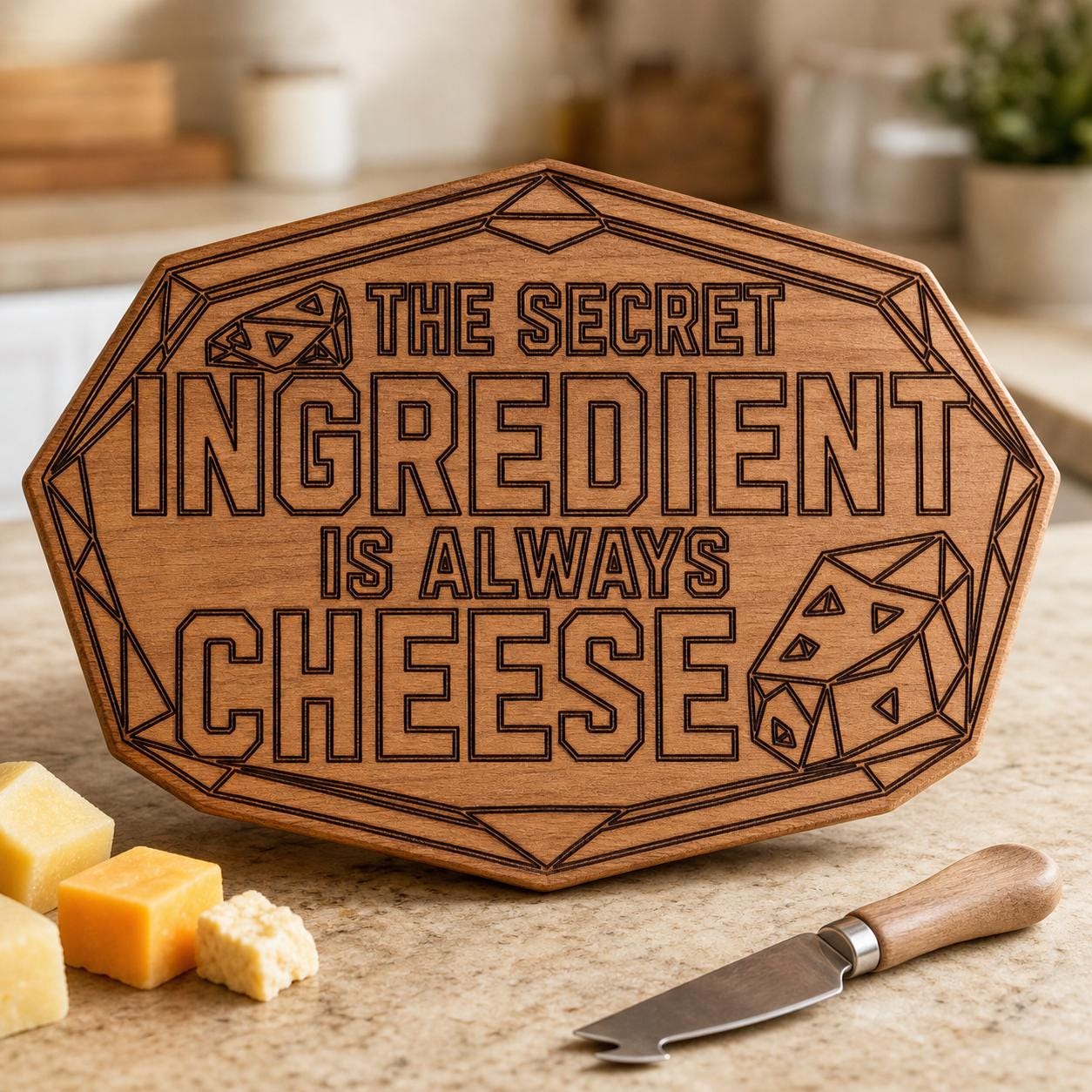 Cutting Board Quote SVG DXF Bundle, 4 Funny Kitchen CNC Designs for Magnets, Stickers, Oven Mitts image 5