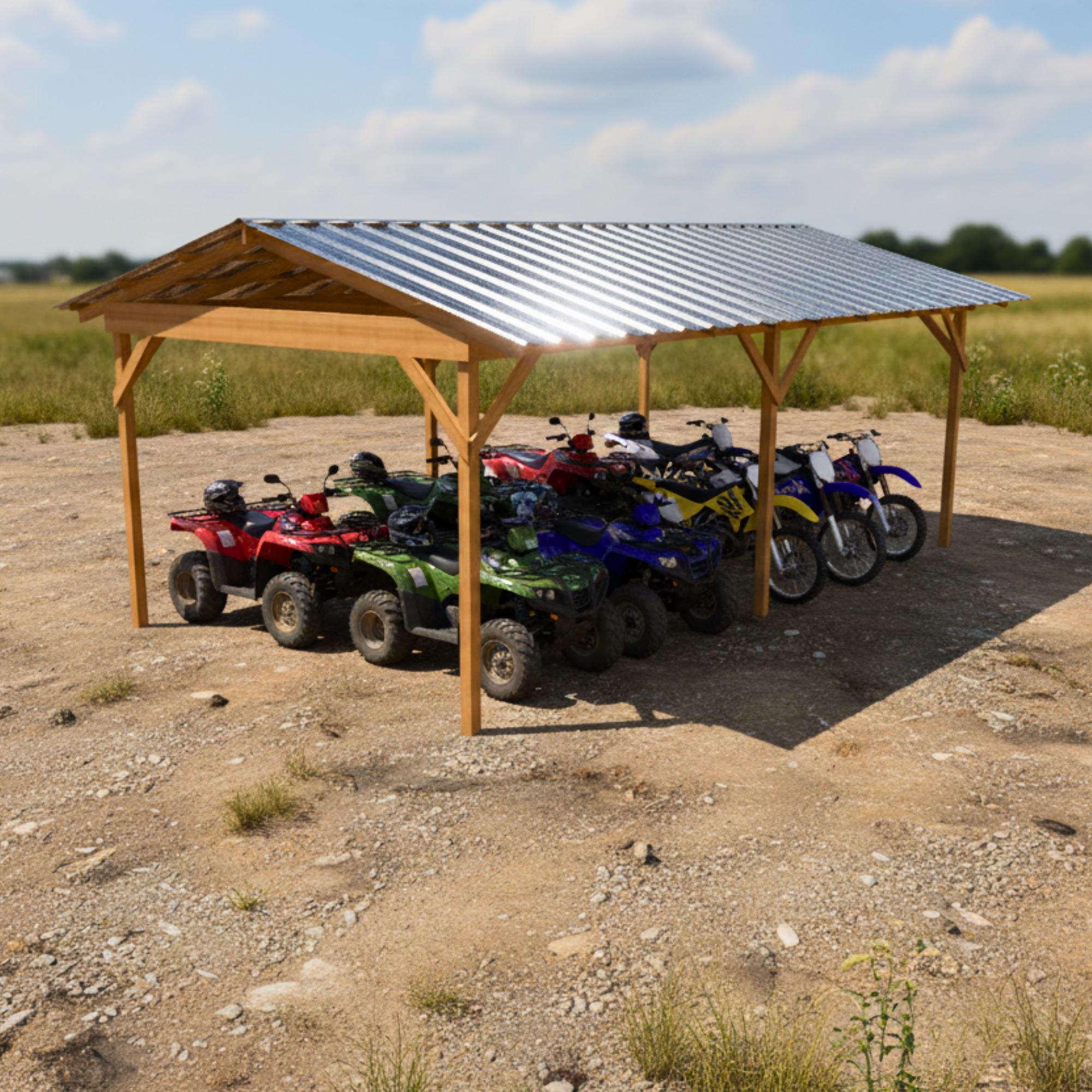 Carport Plans PDF, RV Trailer and ATV Shelter Build Guide, Budget Outdoor Storage Blueprint Download image 6