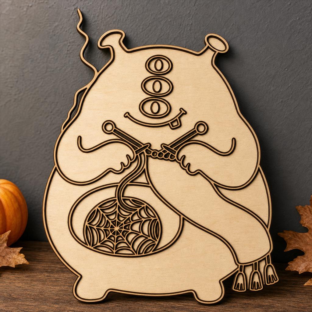 Strange Monster Portrait SVG DXF Bundle, 4 CNC Laser Cut Files image 3