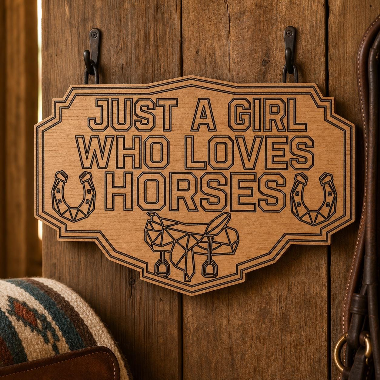 Funny Horse Quote Sign SVG DXF Bundle, 4 CNC Cut Files for Laser, Router, Glowforge, Cricut