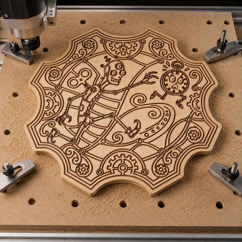 Strange Monster Portrait SVG DXF Bundle, 4 CNC Laser Cut Files