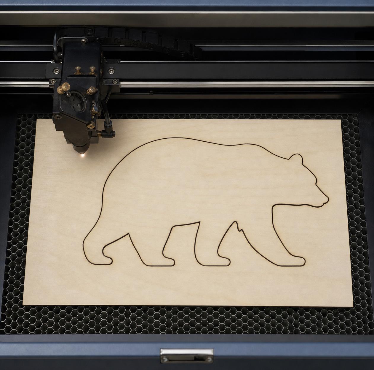 Bear SVG DXF Bundle, CNC Router and Laser Cut Wood Sign Files image 2