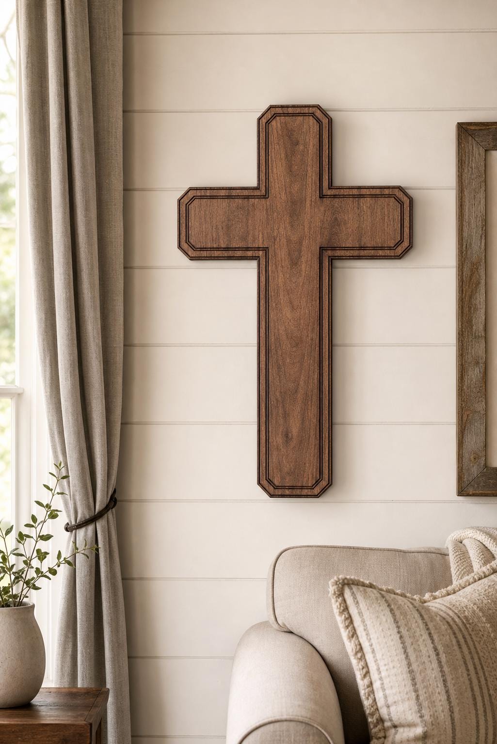 Wall Cross SVG DXF Bundle, CNC Router and Laser Cut Wood Cross Files image 3
