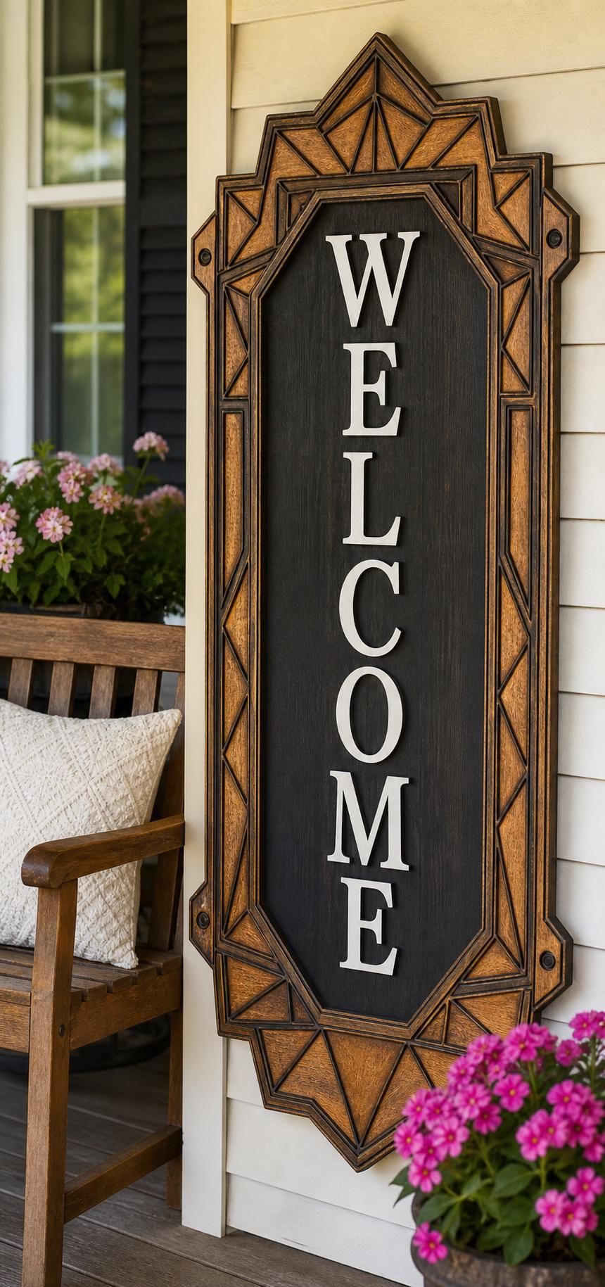 Front Porch Sign SVG DXF Bundle, 4 CNC Cut Files for Laser, Router, Glowforge, Cricut
