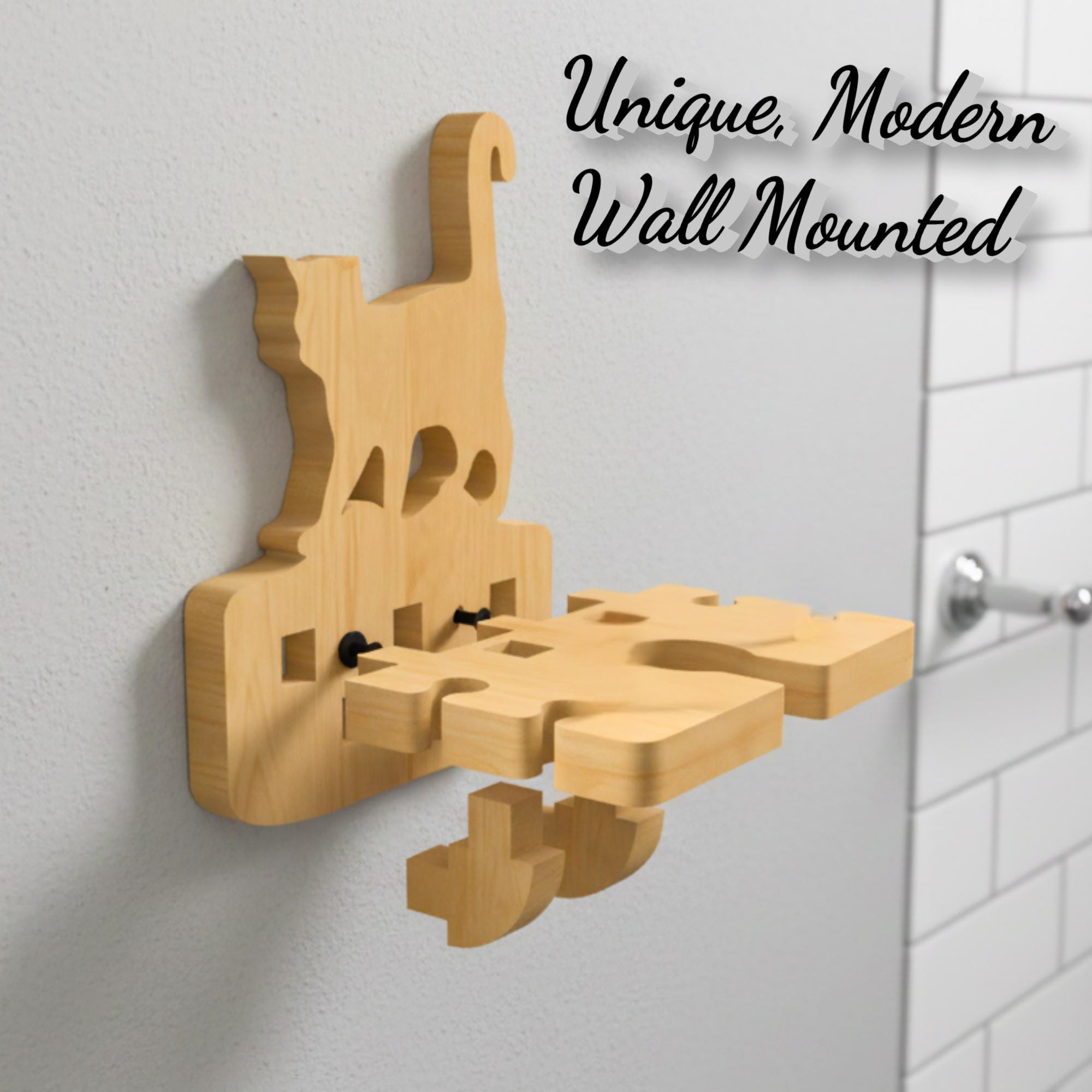 Pet-Themed Toothbrush Holder CNC Files, Dog and Cat Design, Custom Text, DXF and STL Digital Download image 6
