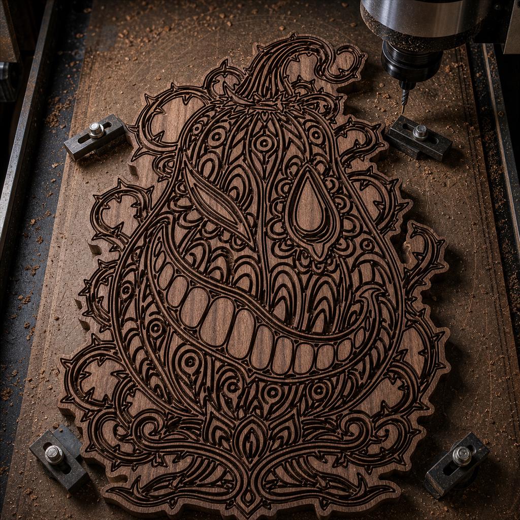 Sinister Pumpkin Nightmare SVG DXF Bundle, 4 CNC Laser Cut Files image 4