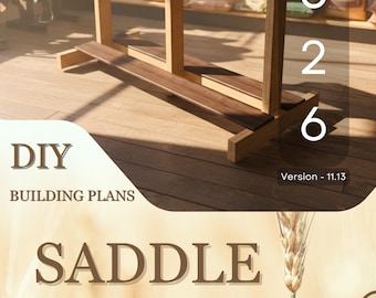 Zelfgemaakte zadelstandaardplannen: 52-inch opbergruimte voor paardentuig (digitale download)