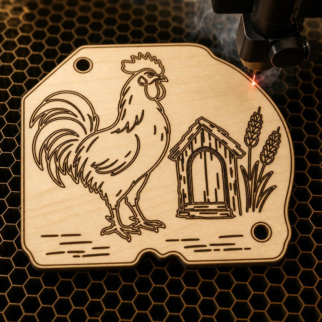 Nesting Box Labels SVG DXF Bundle, 4 CNC Laser Cut Files