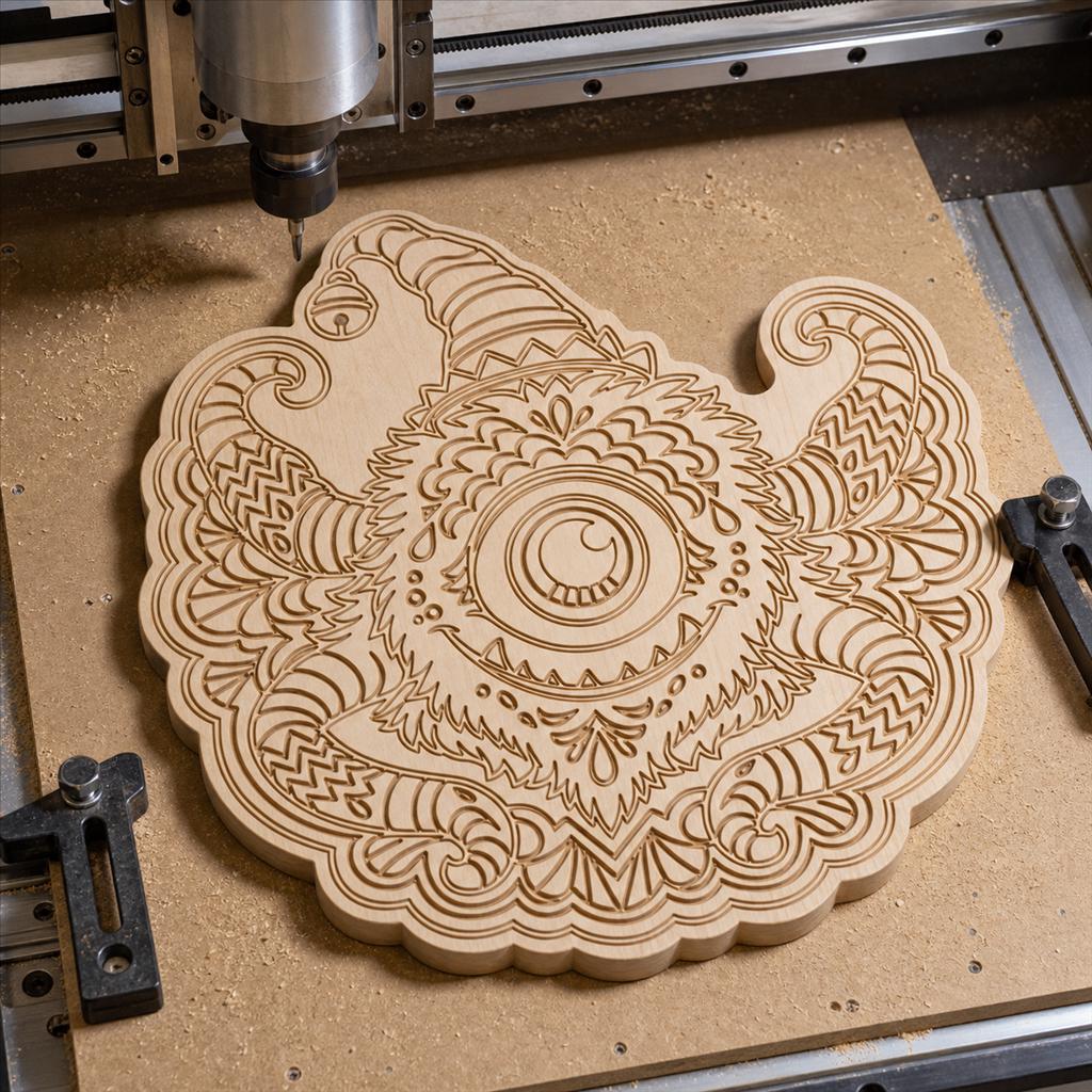 Strange Monster Portrait SVG DXF Bundle, 4 CNC Laser Cut Files image 5