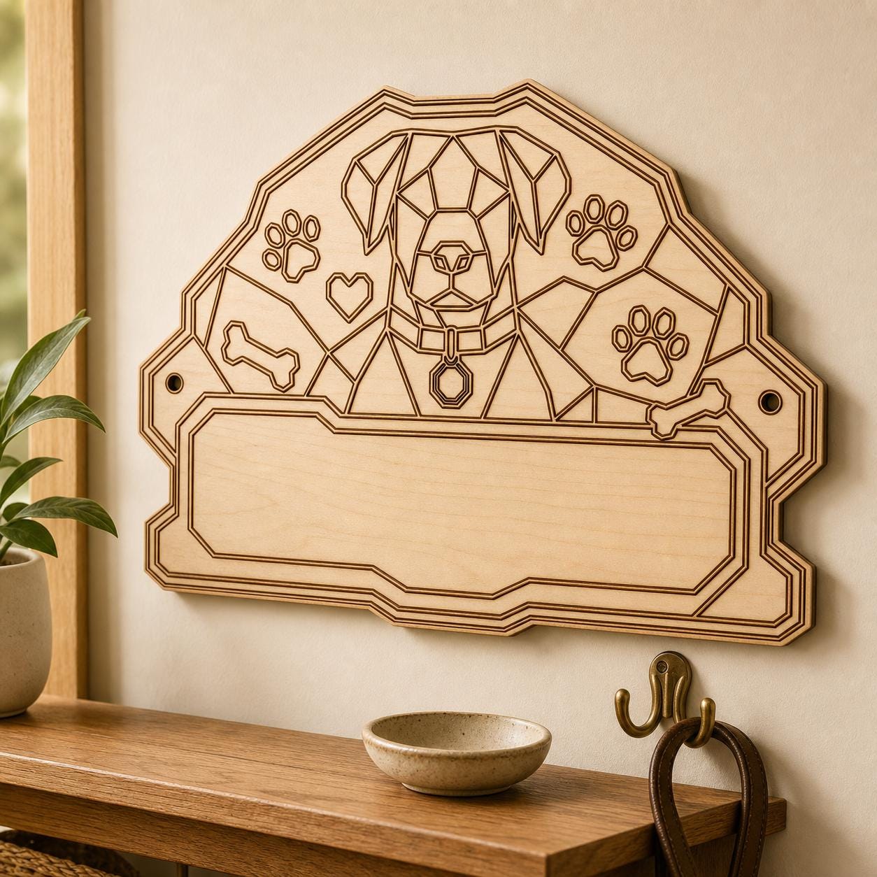 Dog Frame Sign SVG DXF Bundle, 4 CNC Cut Files for Laser, Router, Glowforge, Cricut image 5