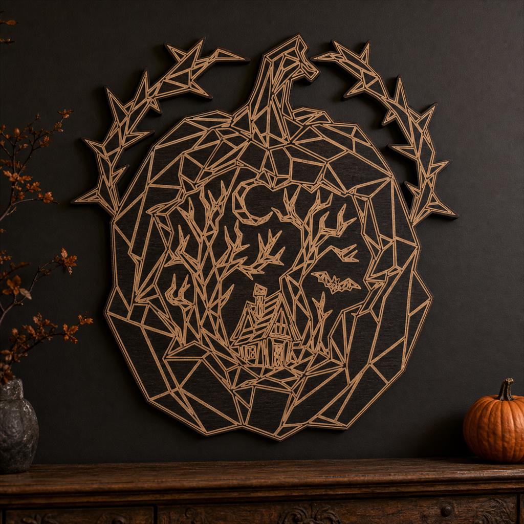 Sinister Pumpkin Nightmare SVG DXF Bundle, 4 CNC Laser Cut Files