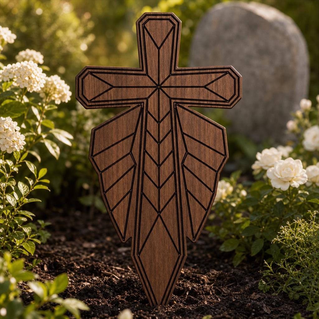 Memorial Cross SVG DXF Bundle, 4 CNC Laser Cut Files image 3