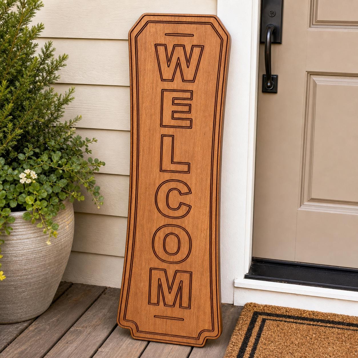 Front Porch Sign SVG DXF Bundle, 4 CNC Cut Files for Laser, Router, Glowforge, Cricut