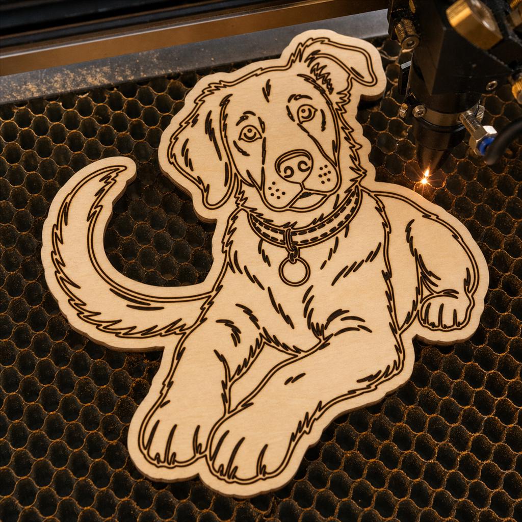 Dog SVG DXF Bundle, 4 CNC Cut Files for Laser, Router, Glowforge, Cricut image 3