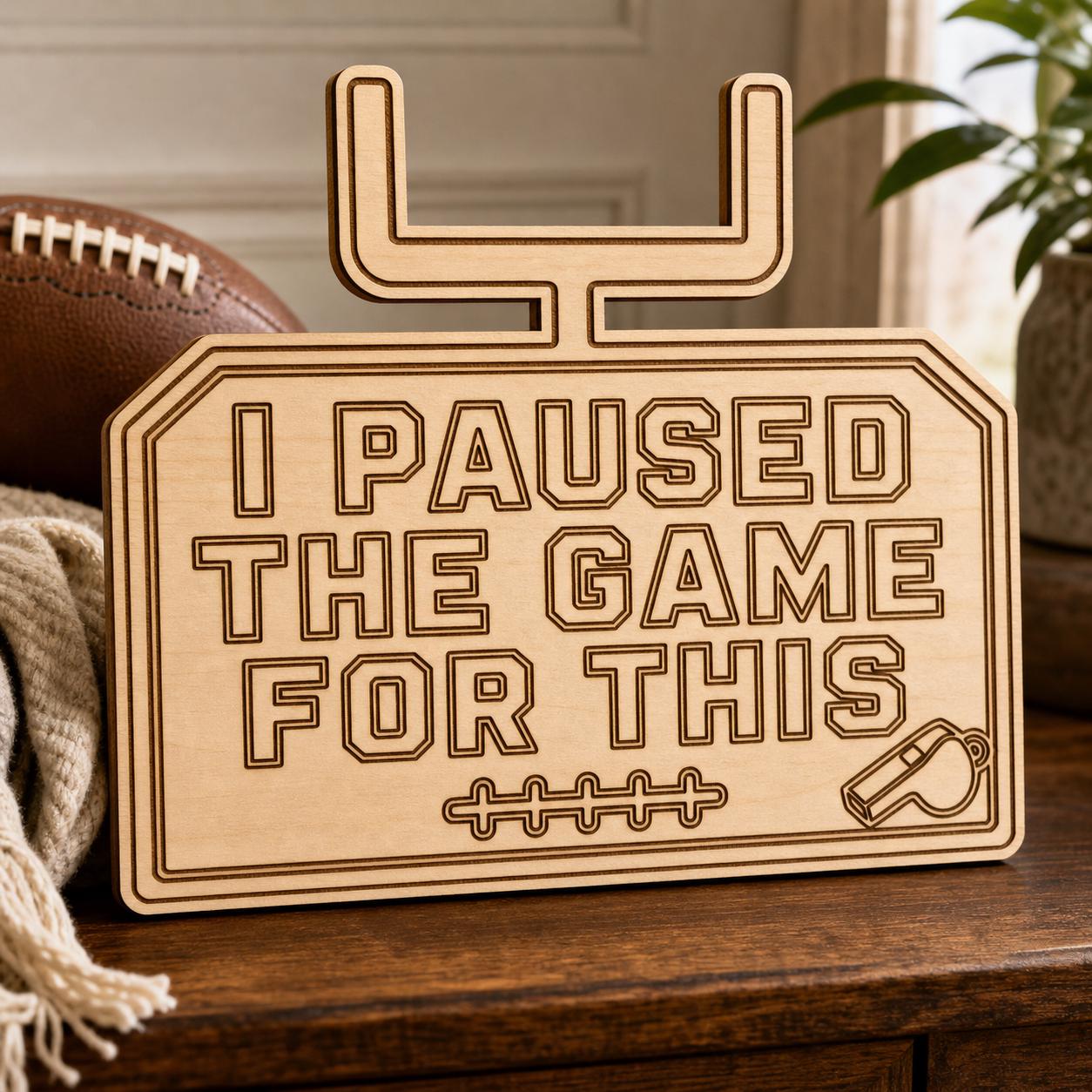 Funny Football Quote Sign SVG DXF Bundle, 4 CNC Cut Files for Laser, Router, Glowforge, Cricut