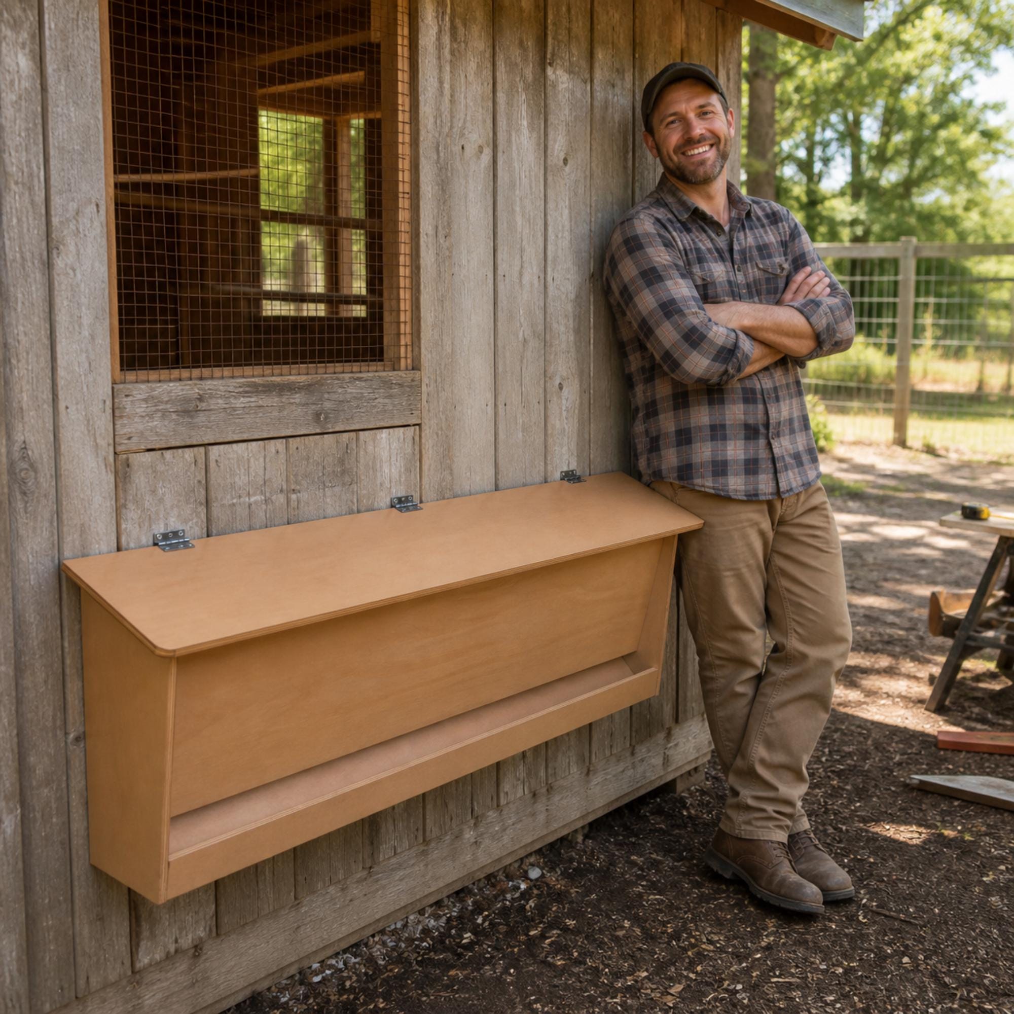 DIY Chicken Feeder Plans, One-Sheet Gravity Hopper Guide with Blueprints and STL image 4