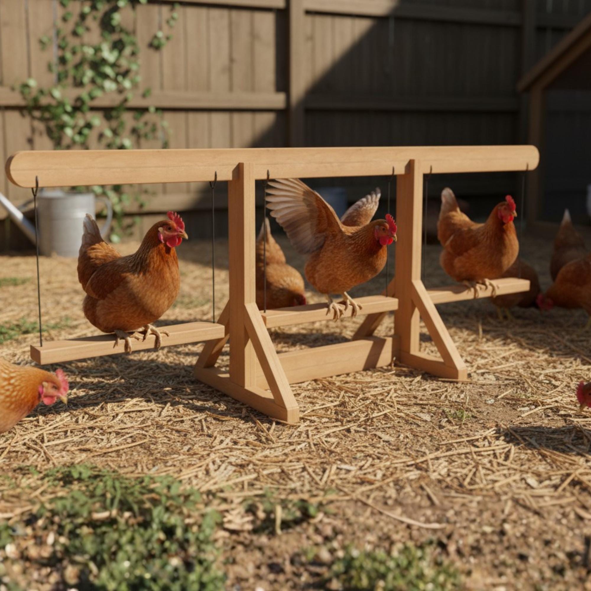 Chicken Swing Set Plans with 3D STL File, Easy Backyard Poultry Perch and Enrichment DIY PDF Download image 7