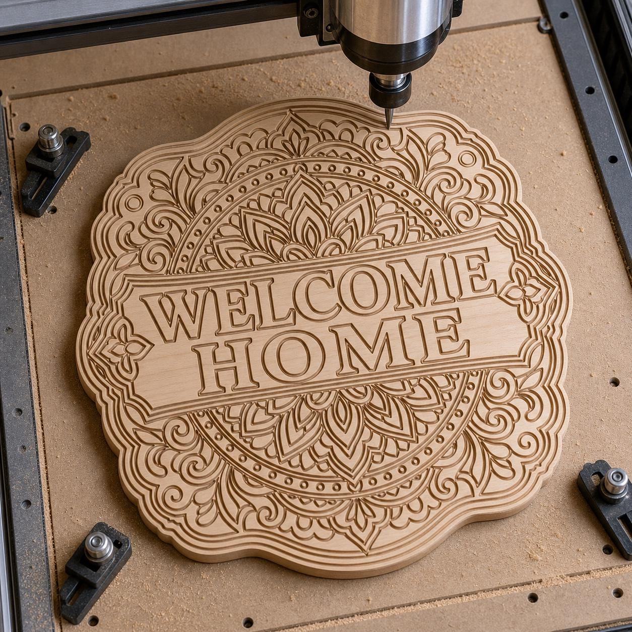 Welcome Home Sign Front Porch Welcome Sign Cut File Bundle SVG DXF Bundle, 4 CNC Cut Files for Laser, Router, Glowforge, Cricut image 4