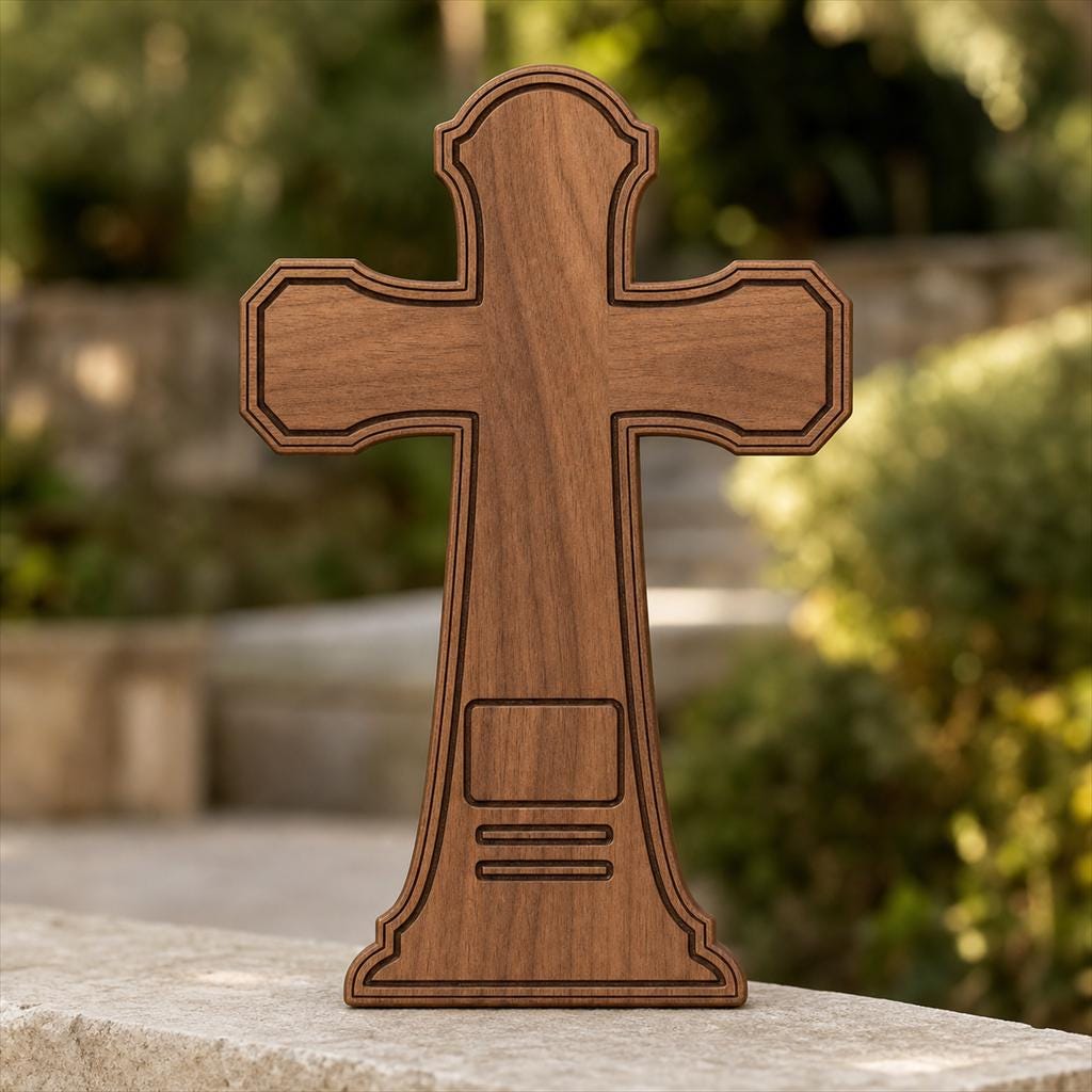 Memorial Cross SVG DXF Bundle, 4 CNC Laser Cut Files image 4
