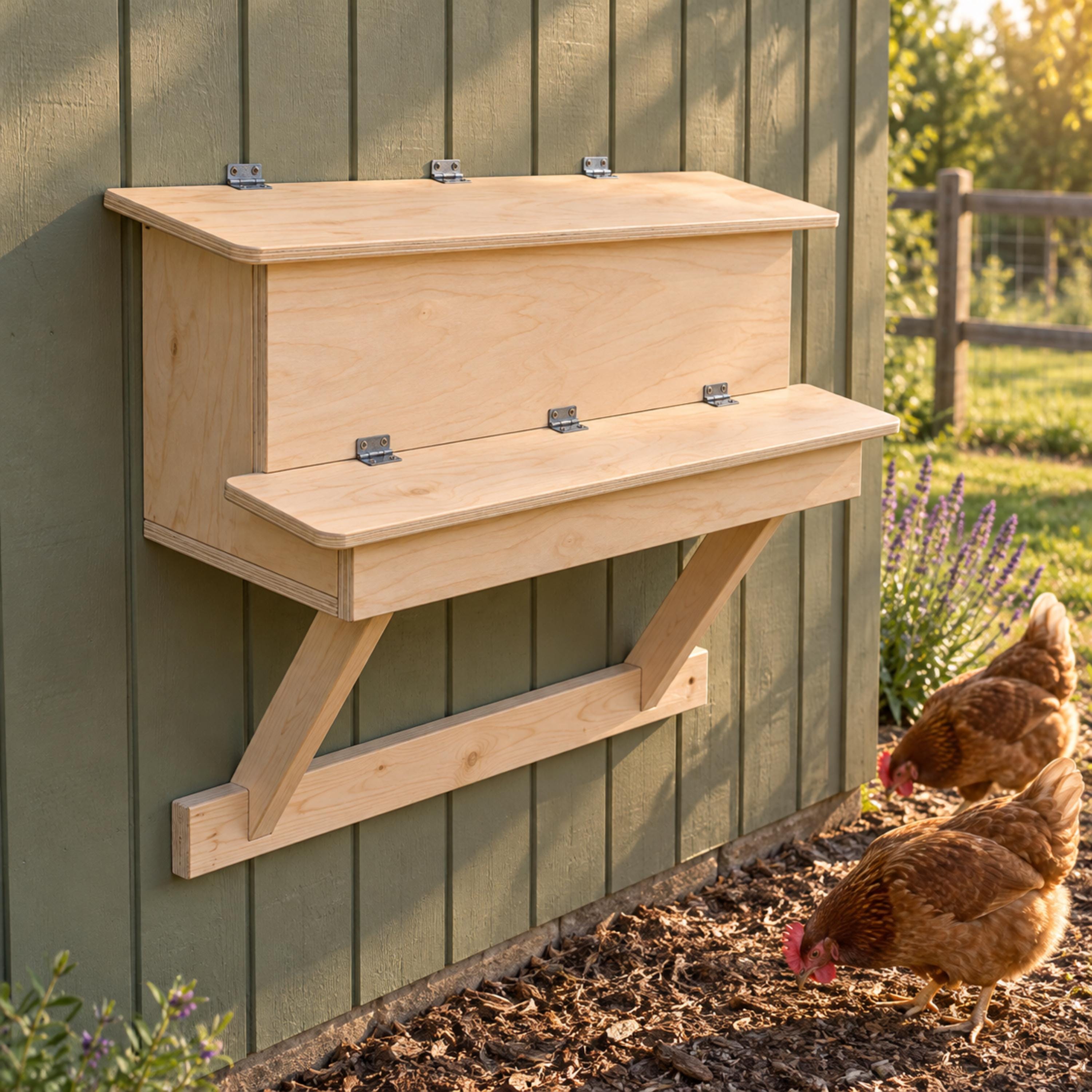 3-Bay Roll-Out Chicken Coop Nesting Box Plans | Digital Guide & DXF image 8