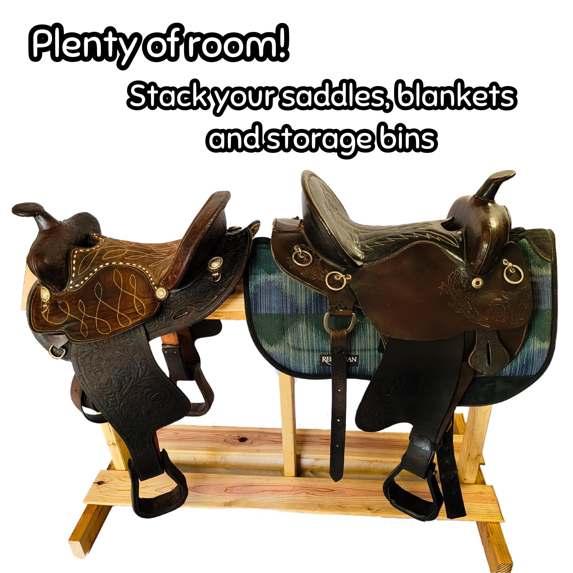 Saddle Stand Plans 52-Inch, DIY Horse Tack & Saddle Storage Rack, Barn Tack Room PDF Digital Download image 6