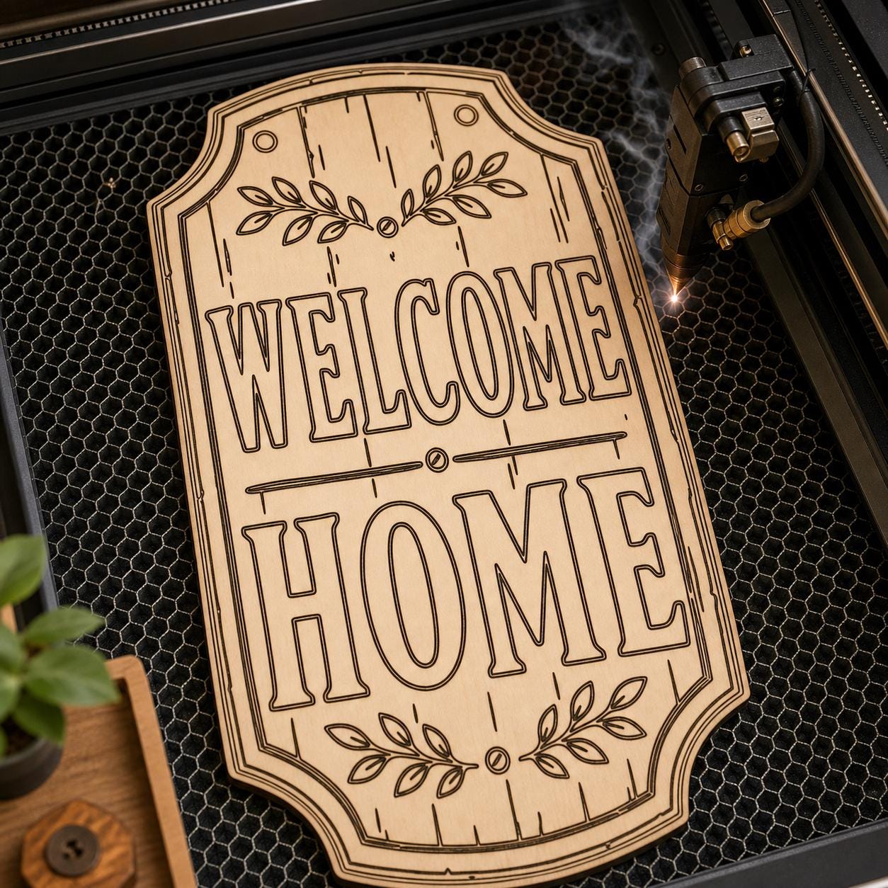 Welcome Home Sign Front Porch Welcome Sign Cut File Bundle SVG DXF Bundle, 4 CNC Cut Files for Laser, Router, Glowforge, Cricut image 5