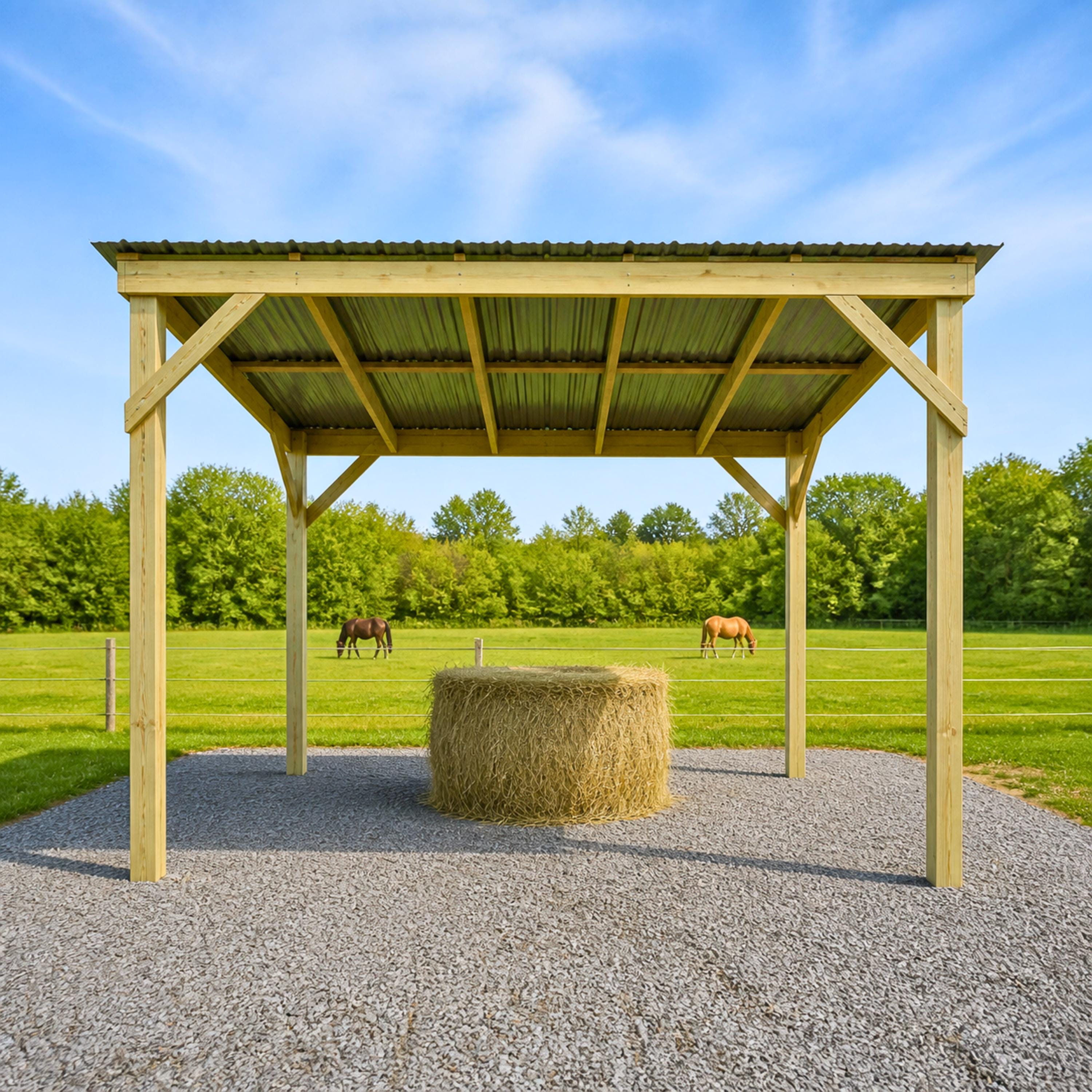 Pole Barn Plans 10x12x10 Run-In Shed, Horse Shelter and Storage Blueprint, DIY PDF Digital Download image 2