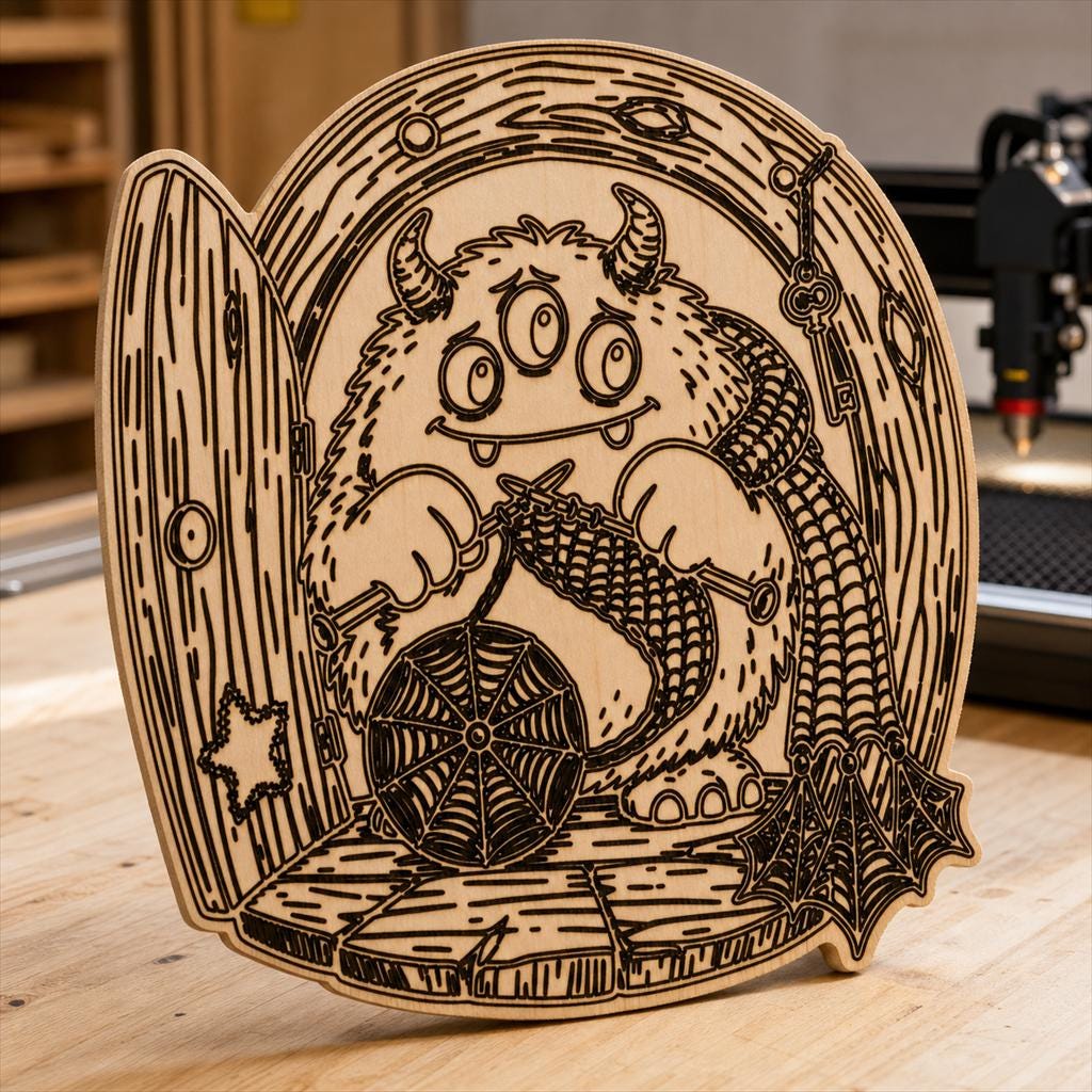 Strange Monster Portrait SVG DXF Bundle, 4 CNC Laser Cut Files image 4