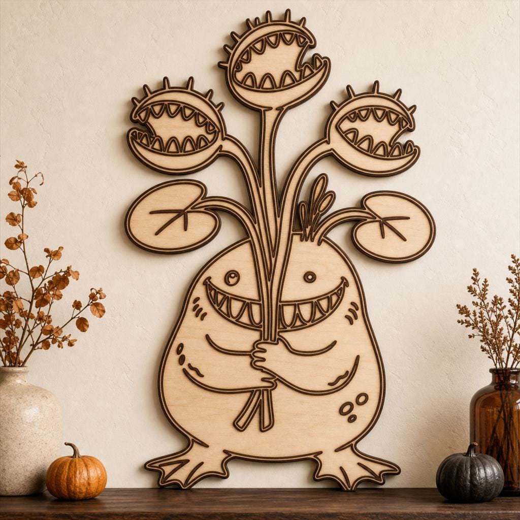 Strange Monster Portrait SVG DXF Bundle, 4 CNC Cut Files for Laser, Router, Glowforge, Cricut image 3