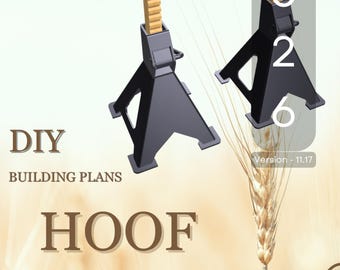 Zelfgemaakte hoefstandaard-inzetstuk: verstelbare hoefsmid (digitale download)