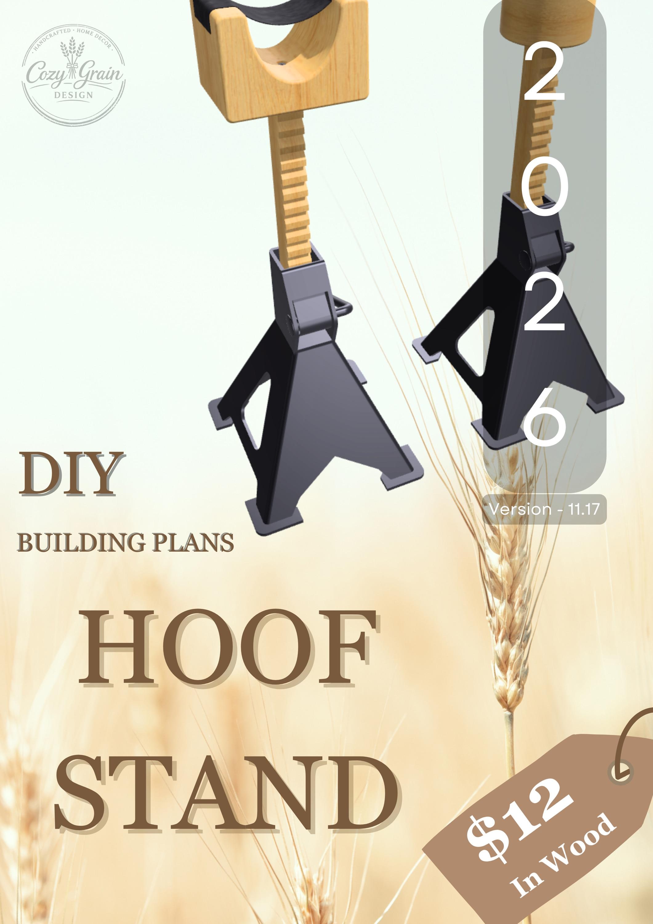 Horse Hoof Stand Insert Plans, Adjustable DIY Farrier Jack Stand, PDF Digital Download