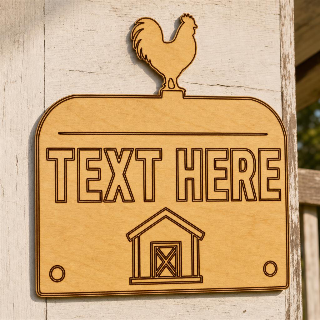 Chicken Coop Sign SVG DXF Bundle, 4 CNC Laser Cut Files