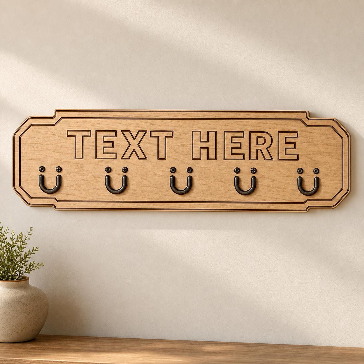 Coat Rack Sign SVG DXF Bundle, 4 CNC Cut Files for Laser, Router, Glowforge, Cricut image 3
