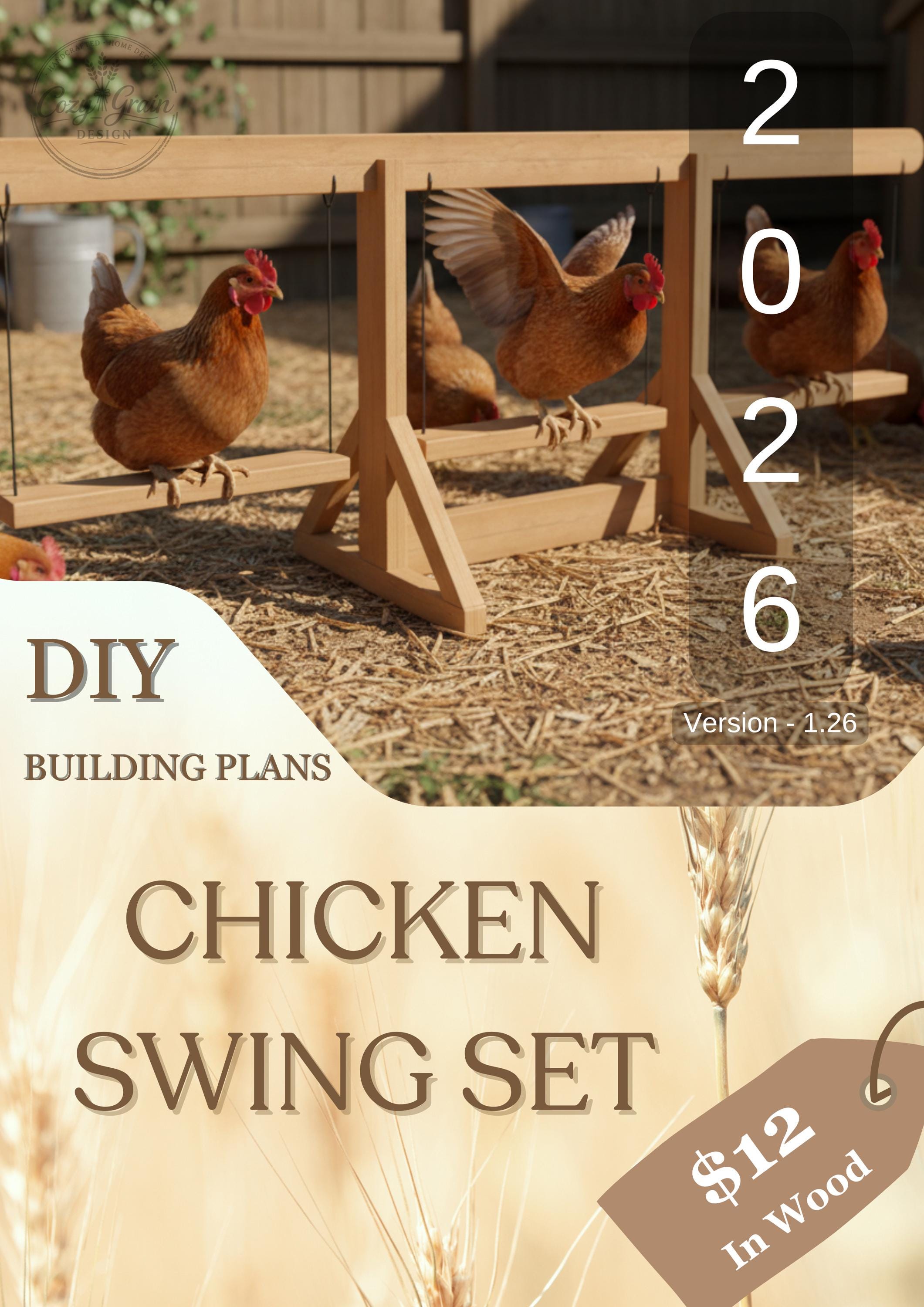 Chicken Swing Set Plans with 3D STL File, Easy Backyard Poultry Perch and Enrichment DIY PDF Download image 2