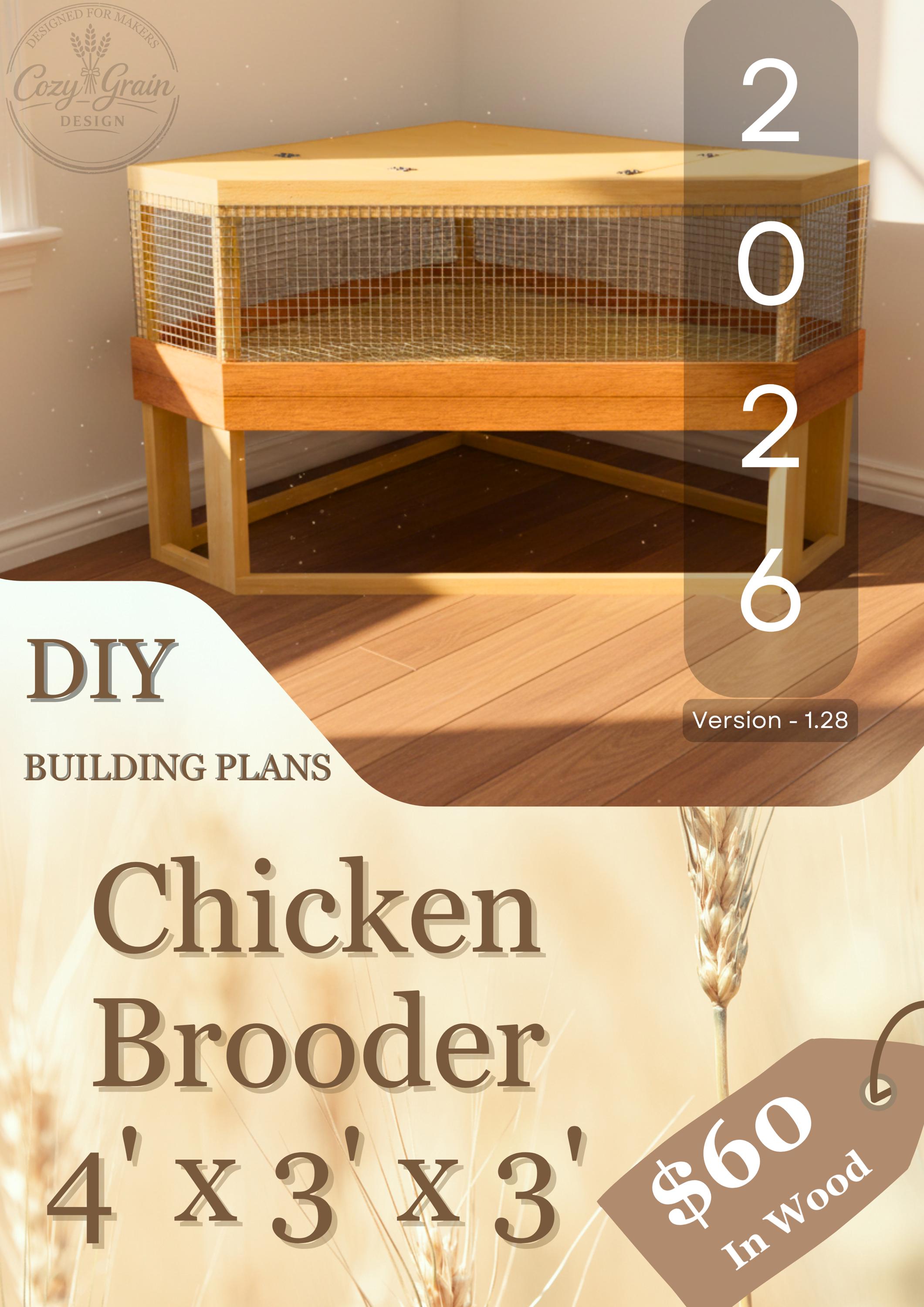 Corner Chicken Brooder Plans, Space-Saving Beginner Build, DIY PDF Digital Download image 2