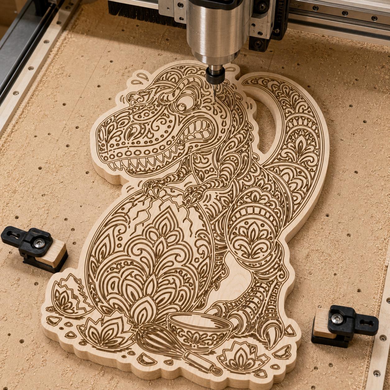 Absurd Food Scene SVG & DXF Bundle | 4 CNC & Laser Cut Files image 3