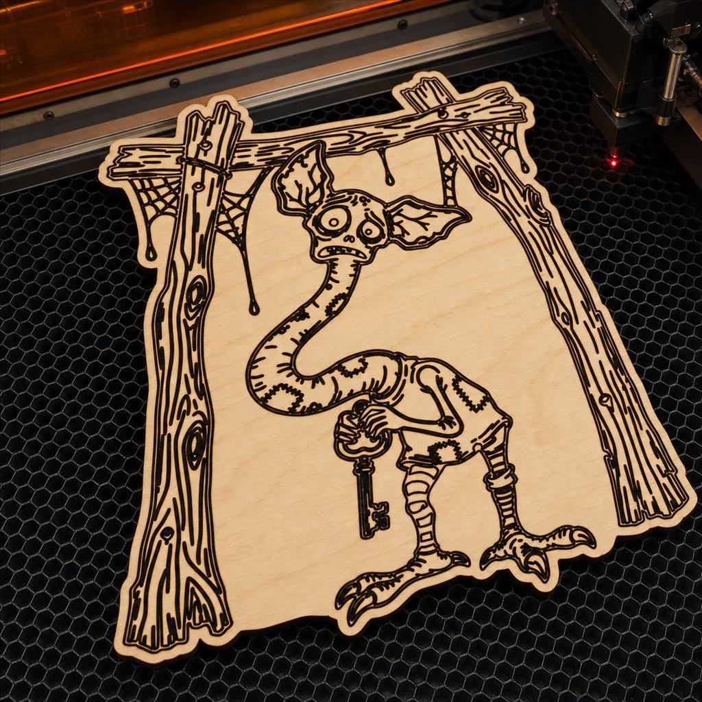 Strange Monster Portrait SVG DXF Bundle, 4 CNC Laser Cut Files image 3