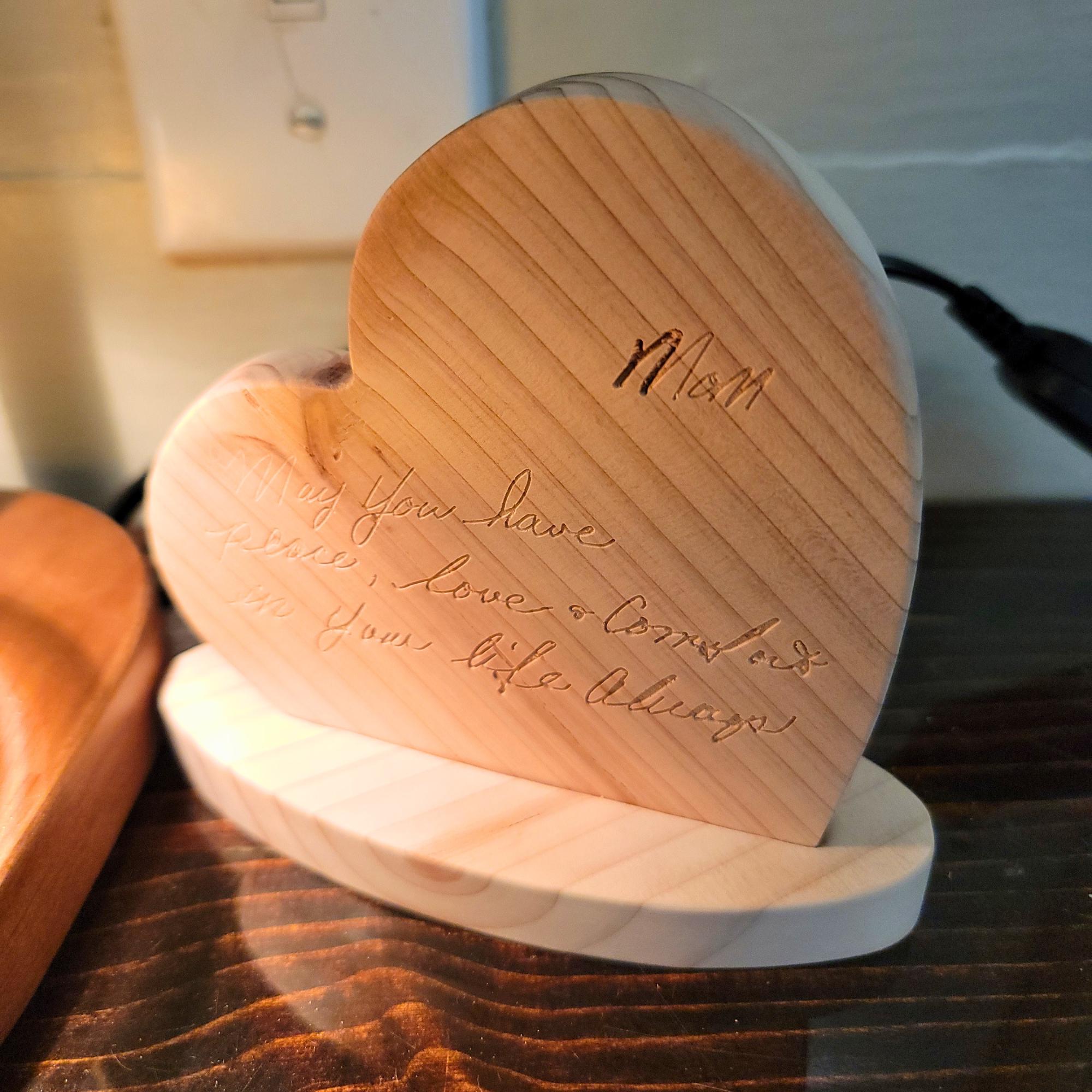 Personalized Handwriting Heart CNC Files, Keepsake Gift, DXF and STL Digital Download image 9