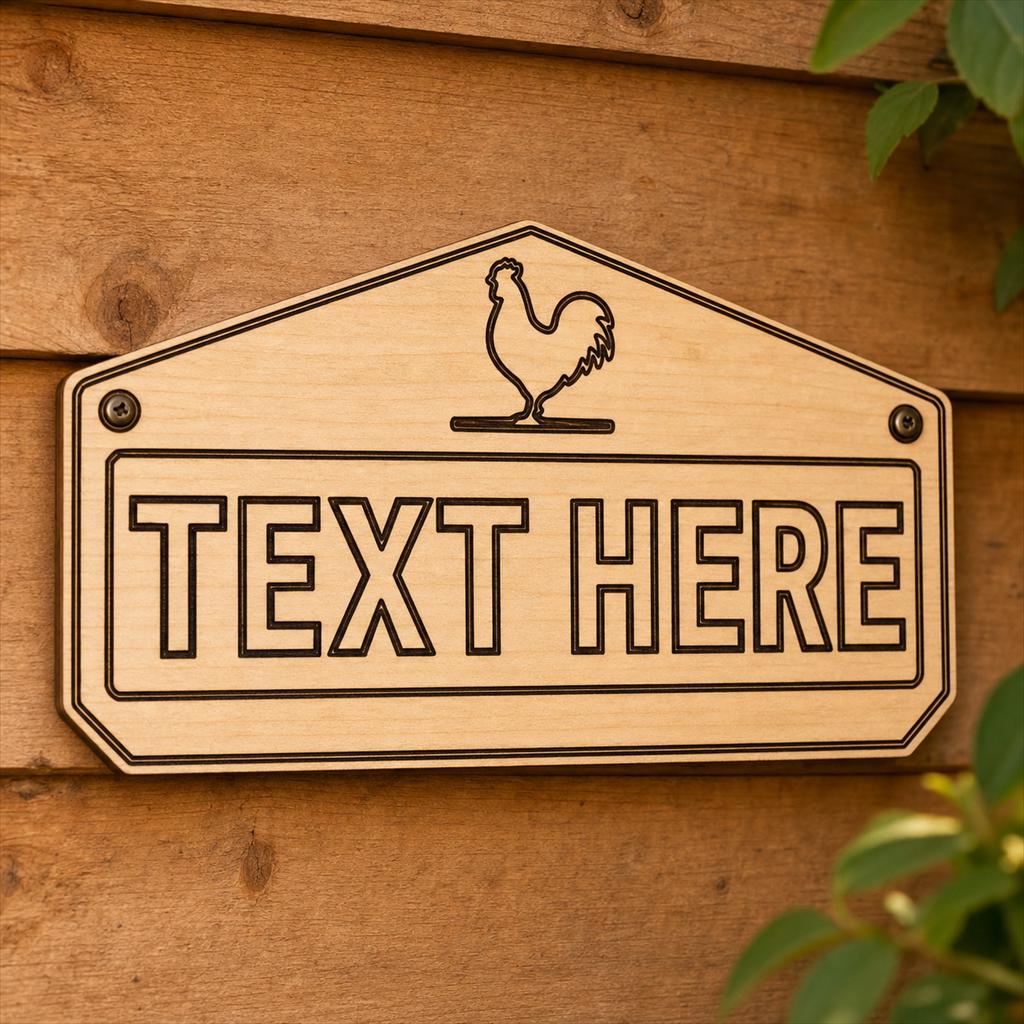 Chicken Coop Sign SVG DXF Bundle, 4 CNC Laser Cut Files image 4