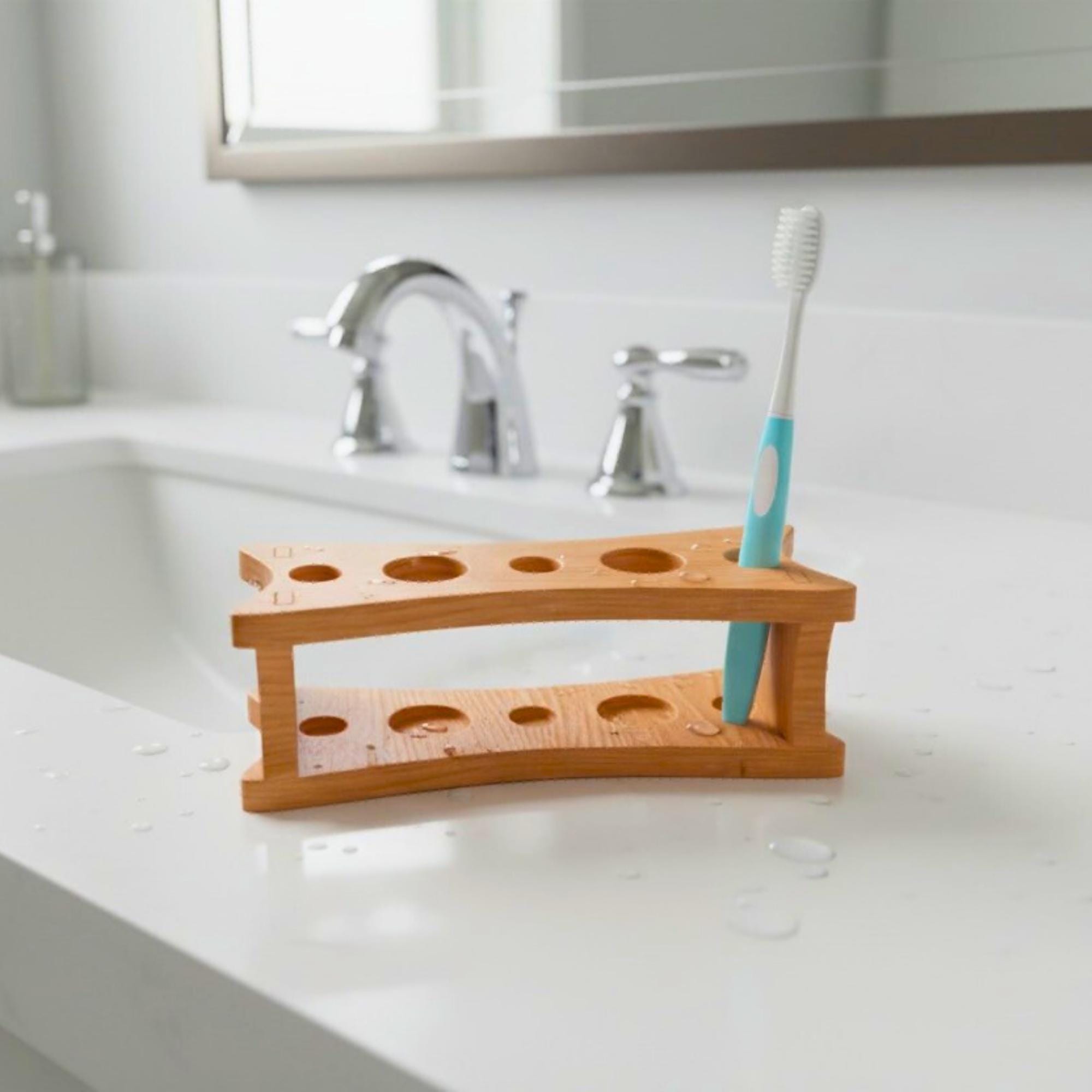 Heritage Toothbrush Holder CNC Files, Classic Farmhouse Design, DXF and STL Digital Download image 2