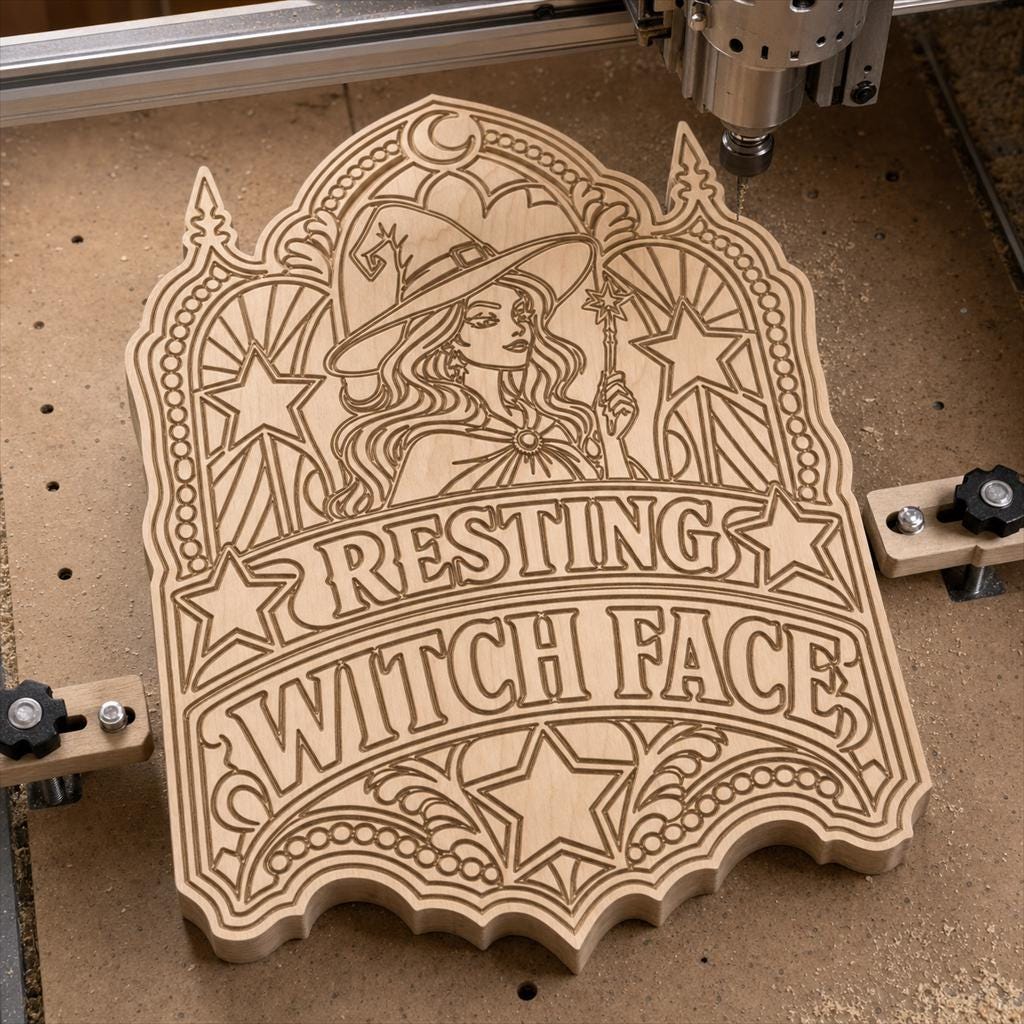 Funny Haunted Sign SVG DXF Bundle, 4 CNC Cut Files for Laser, Router, Glowforge, Cricut image 4