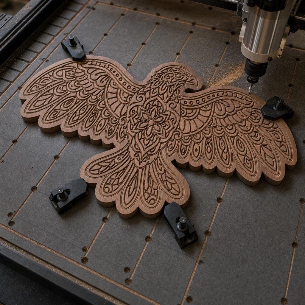 Bird SVG DXF Bundle, 4 CNC Cut Files for Laser, Router, Glowforge, Cricut image 4