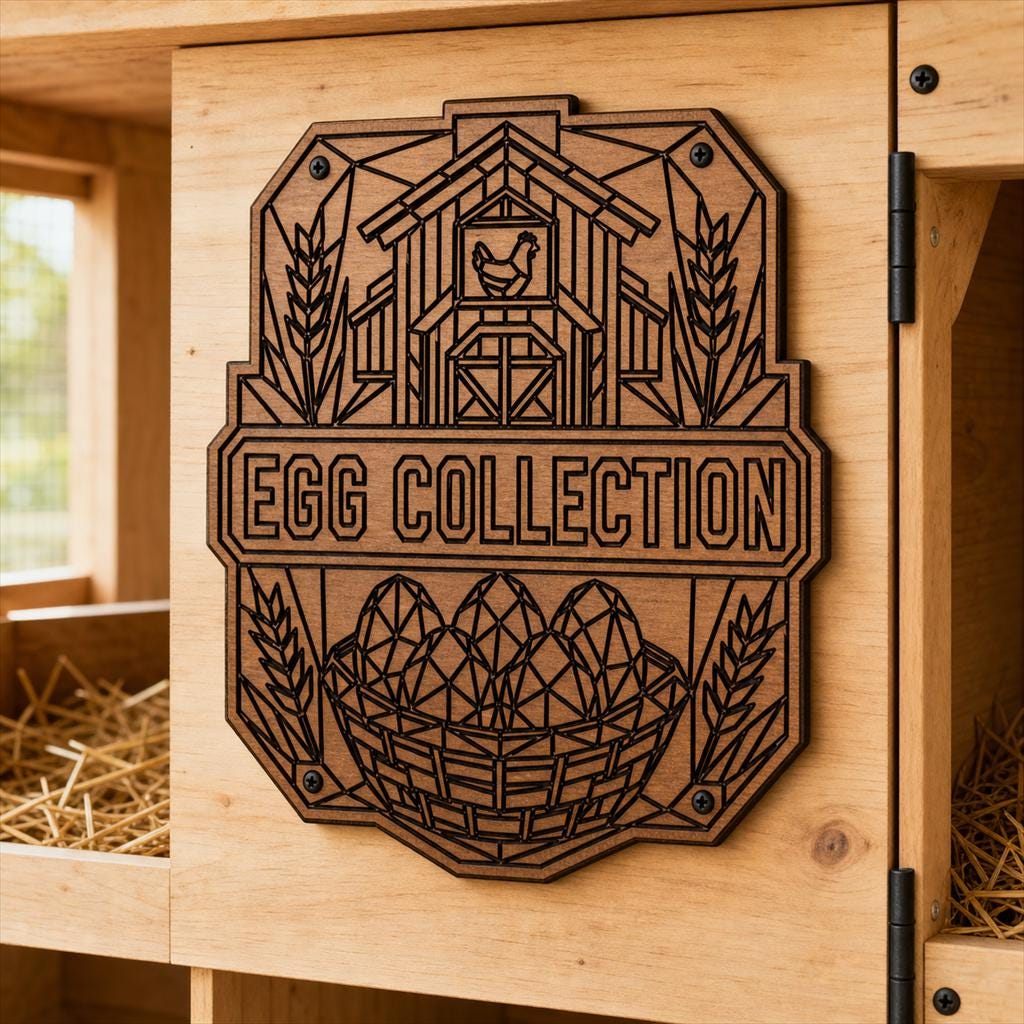 Nesting Box Labels SVG DXF Bundle, 4 CNC Laser Cut Files
