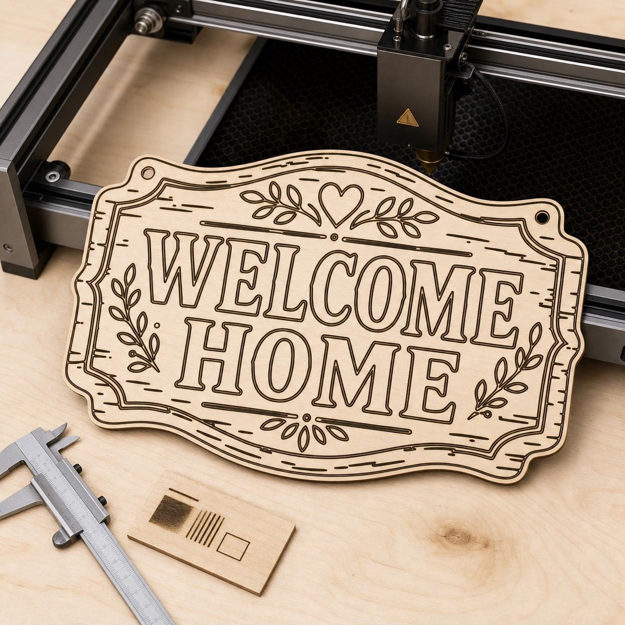 Welcome Home Sign Nursery and Kids Room Digital Design Set SVG DXF Bundle, 4 CNC Cut Files for Laser, Router, Glowforge, Cricut image 4