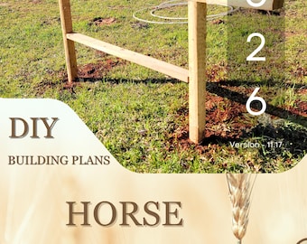 Plannen voor trekhaak voor zelfgemaakt westernpaard: 8 voet lang (digitale download)