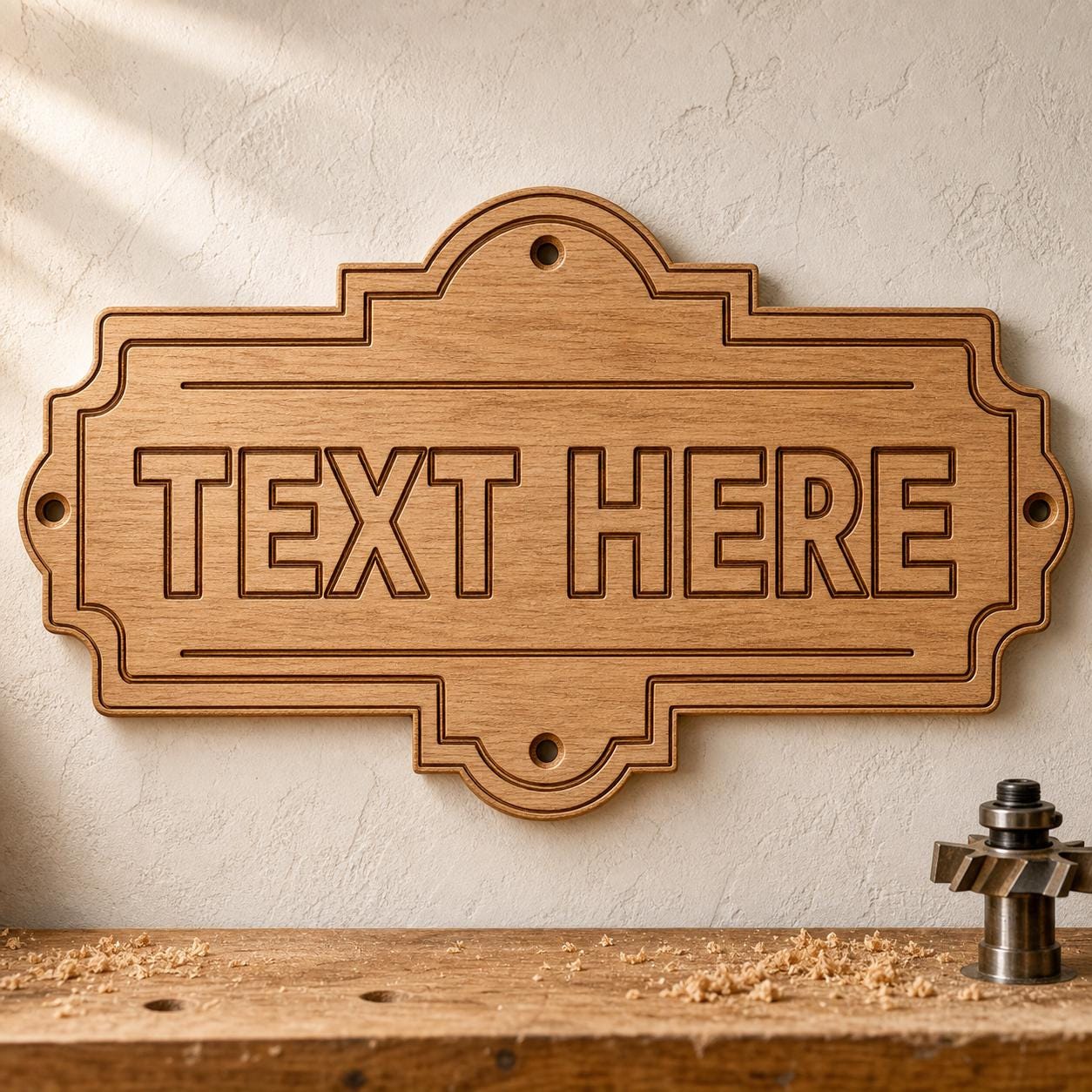 Blank Business Sign SVG DXF Bundle, 4 CNC Cut Files for Laser, Router, Glowforge, Cricut image 2