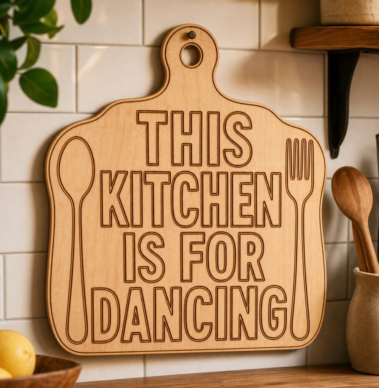 Funny Kitchen SVG DXF Bundle, 4 Quote Designs for Laser Engraving image 5
