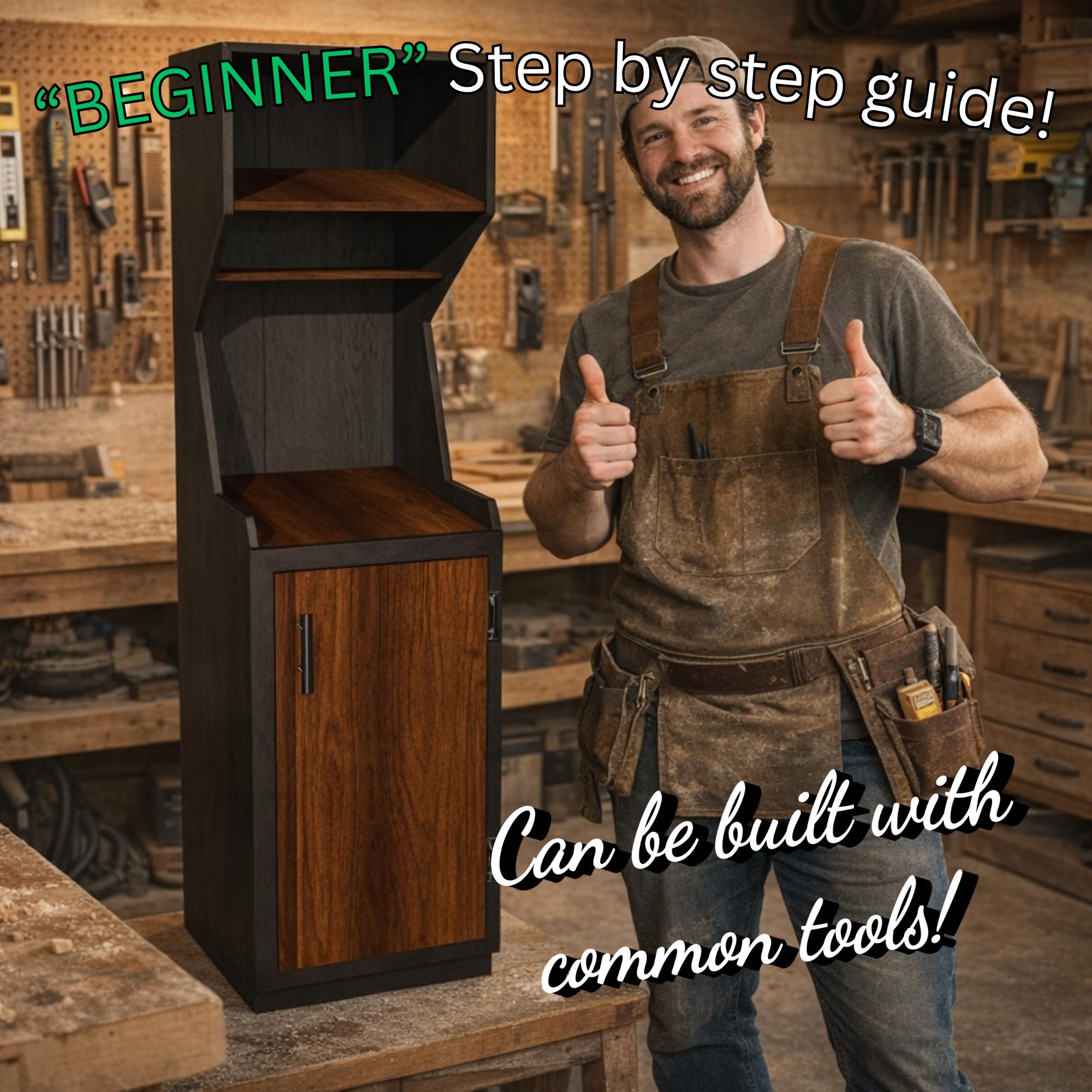 Coffee Cabinet Plans PDF, Farmhouse Kitchen Storage Build Guide with Cut List and Easy Instructions image 8